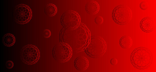 red gradient abstract background design with mandala ornament. suitable for Islamic theme billboards