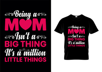 Fototapeta premium Mother's day t-shirts design. t-shirts, vector, illustrator, unique design the gift of this shirt for man, women, girls, boys and mom lover