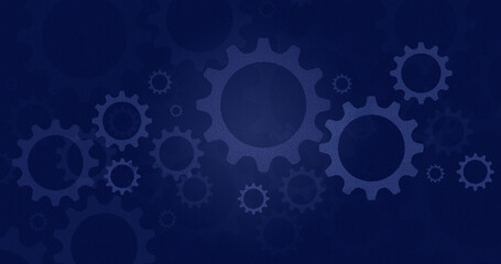 Abstract blue gears elements for modern cartoon background
