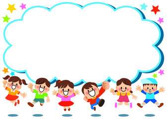 フレーム,子供,友達,勉強,学校,タイトル,お知らせ,メッセージ,小学生,幼稚園,保育園,小学校,仲間,人物,応援,元気,笑顔,健康,頑張る,楽しい,子供たち,男の子,女の子,園児,バンザイ,全身,セット,可愛い,おめでとう,誕生日,生徒,嬉しい,なかよし,生活,ジャンプ,パーティー,遊ぶ,児童,クラスメイト,喜ぶ,幼児,飾り枠,看板,枠,子供向け,掲示板,学校用プリント,見出し,イラスト