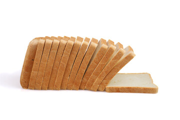 Toast bread isolated on white background.