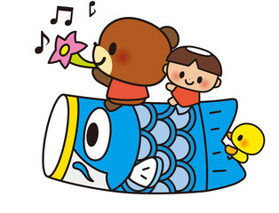 金太郎,こどもの日,５月,こいのぼり,子供,動物,花,音楽,音符,クマ,春,５月５日,保育園,幼稚園,こども,鯉のぼり,5月,可愛い,チラシ,5月5日,ゴールデンウィーク,子供の日,ヒヨコ,鳥,仲良し,男の子,端午の節句,男子,かわいい,イラスト