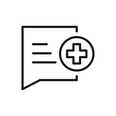 Obraz premium Medical assistance chat icon design. vector illustration