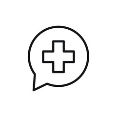 Medical assistance chat icon design. vector illustration