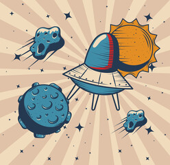 ufo in the space © Gstudio
