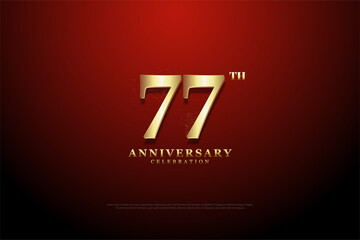 77th anniversary background with number illustration 