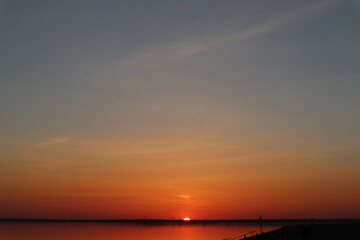 sunset over the sea