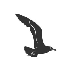 Silhouette Camar bird icon vector illustration design