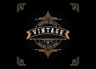 Badge Vintage Style Logo Design Template