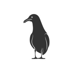 Silhouette Camar bird icon vector illustration design