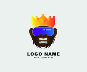 Monkey King VR, Illustration Vector Logo Design