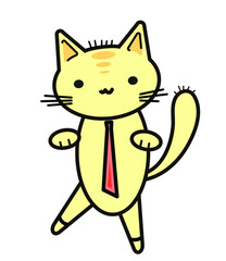 
Funny animals. A little kitten. Vector image in cartoon style. Color image.