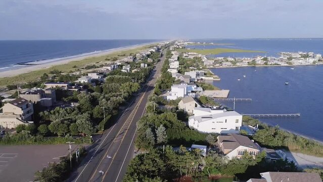 Westhampton Beach, New York State, Dune Road, Aerial Flying, Long Island