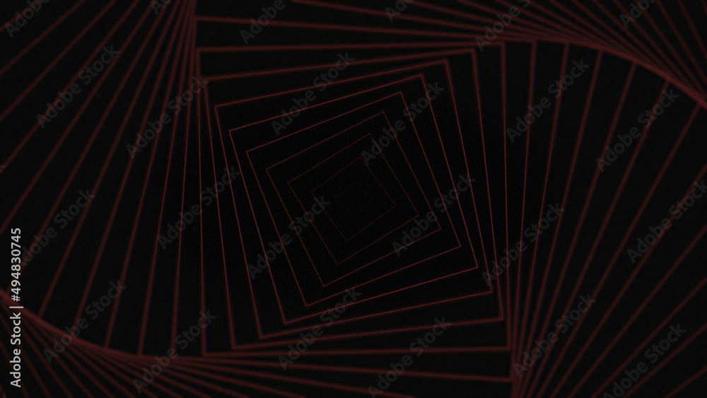Sticker dark red square beautiful visual loops background concept