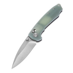 Knife tourist, hunting, tactical, military for survival and self-defense. Steel blade. An isolated object on a white background.