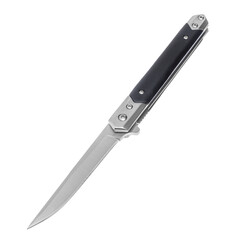 Knife tourist, hunting, tactical, military for survival and self-defense. Steel blade. An isolated...