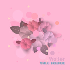 Trendy floral square abstract template.