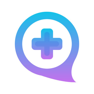 medical talk logo element design template icon