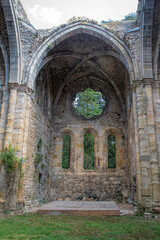 Fototapeta na wymiar details of the Cistercian Abbey of Villelongue