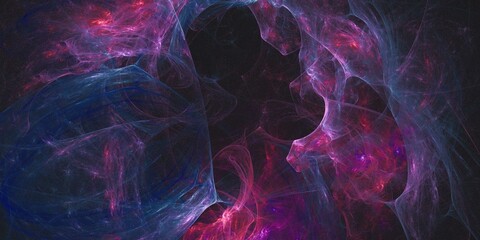 3D rendering abstract multicolor fractal background