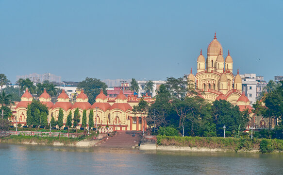 The Dakshineshwar Kali temple in Calcutta