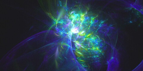 3D rendering abstract multicolor fractal background