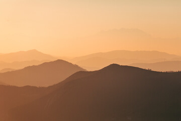 sunset in the mountains