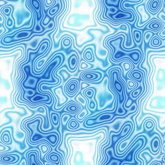 Soft blu water puddle seamless texture pattern. Fresh organic wet pool drop background. Swirl ombre blue degrade blur. Wavy decor illustration for summer beach design swatch tile. 