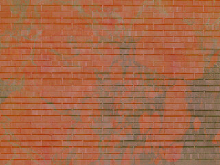 Fototapeta na wymiar Grunge background with brick wall texture. Brown and orange tones. 