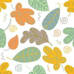 Leaves pattern for clothes and textiles