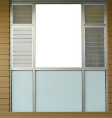 Glass edge aluminum house window