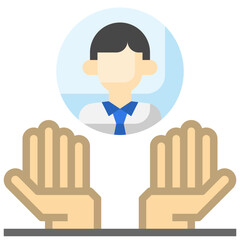 LEADER flat icon,linear,outline,graphic,illustration