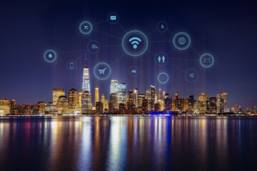 Night city social digital life