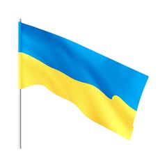 Ukraine flag. National Ukrainian yellow blue flag.
