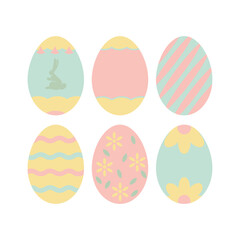 graphic colorful eggs in a flat style. Spring Festival, Easter