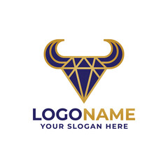 diamond bull logo design