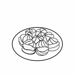 illustration of choux pastry