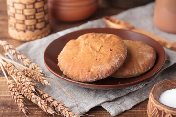 Traditional cuisine of Tver - rye bread scone - zhben'