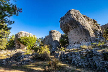 Karstic formations in the Los Callejones de las Majadas park, Cuenca, Spain