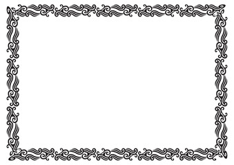 border vector flat illustration for book cover or certified