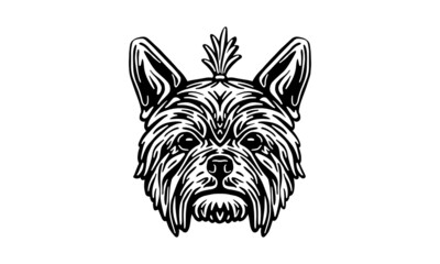 Yorkshire Terrier dog logo pet portrait