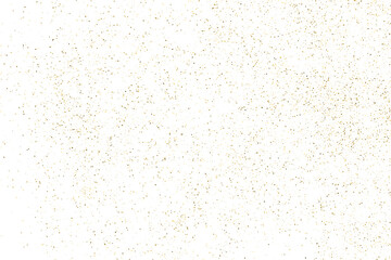 Gold Glitter Texture Isolated On White. Goldish Color Sequins. Celebratory Background. Golden Explosion Of Confetti. Vector Illustration, Eps 10.