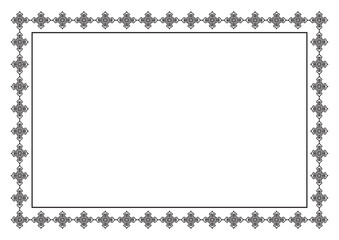 Frame border line page cover book vector vintage simple border islamic line patern