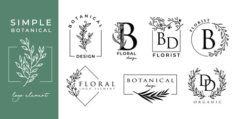 simple isolated botanical logo element