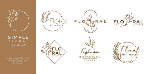 simple and aesthetic floral logo element