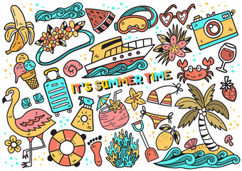 summer illustration Vector for banner, poster, flyer