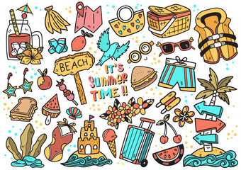 summer illustration Vector for banner, poster, flyer