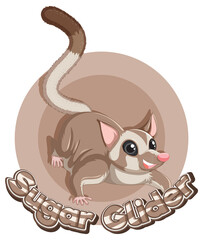 Sticker design for sugar glider