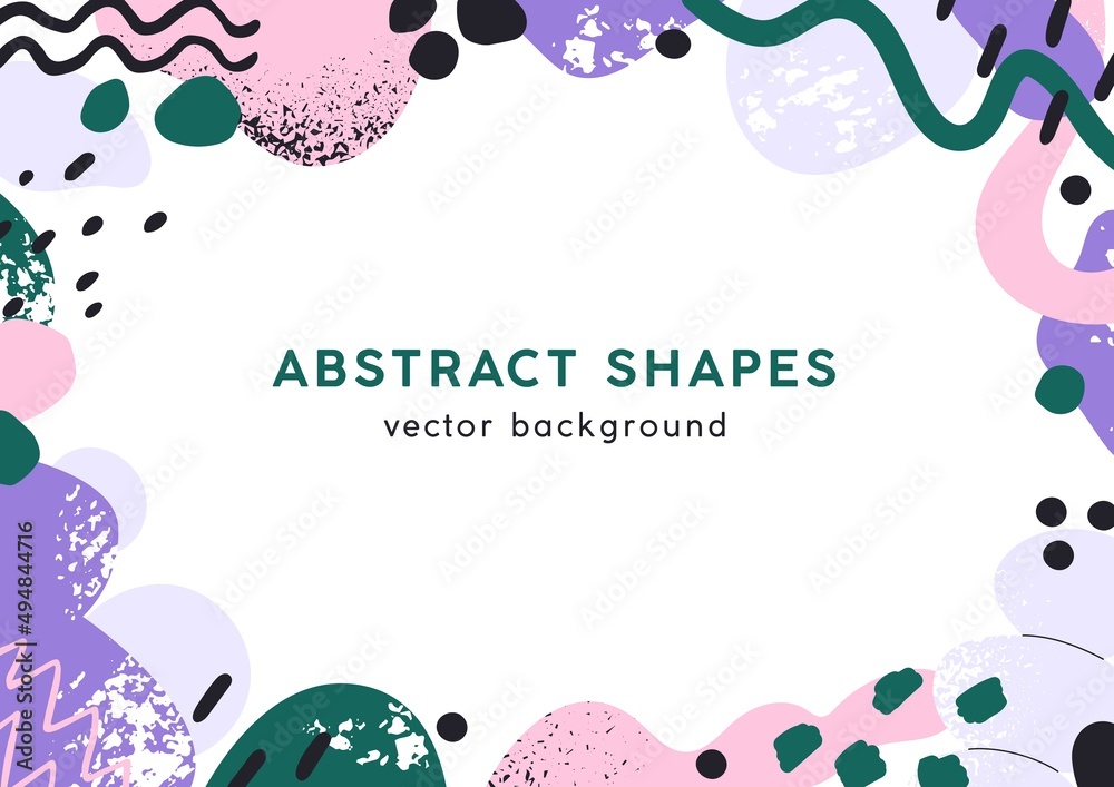 Aufkleber background for text with abstract geometric organic shapes frame. banner design with creative minima