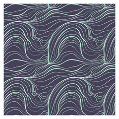 Abstract seamless pattern with linear waves. Design for backdrops and colouring book with sea, rivers or water texture. Repeating texture.